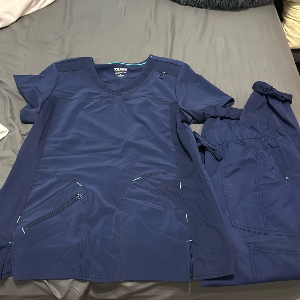 navy blue scrub set